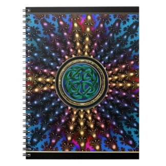 Carnet Mandala de fractale de rayon de soleil avec le
