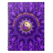Mandala de guérison énergétique rose or pourpre