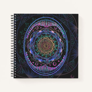 Carnet Mandala en fleur galactique