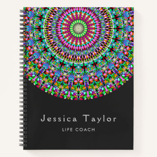 Carnet Mandala floral coloré