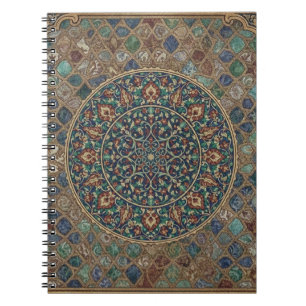 Carnet Mandala géométrique islamique vintage et mosaïque
