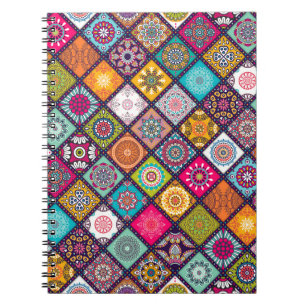 Carnet Mandala motif marocain coloré
