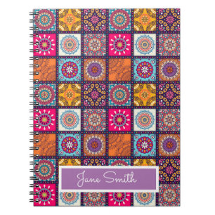 Carnet Mandala motif nom marocain coloré