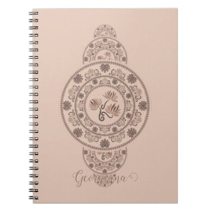 Carnet Mandala Ornementale Mocha Rococo Lotus