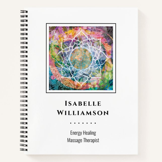Carnet Mandala Zen Reiki Yoga Massage spirituel sacré (Devant)