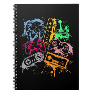 Carnet Manettes de console de jeux vidéo rétro 80's 90's