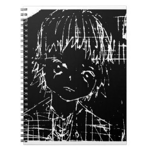 Carnet manga d'anime projet quotidien noir
