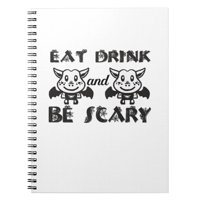 Carnet Manger Boire Et Être Effrayant Esthétique Unique (Devant)