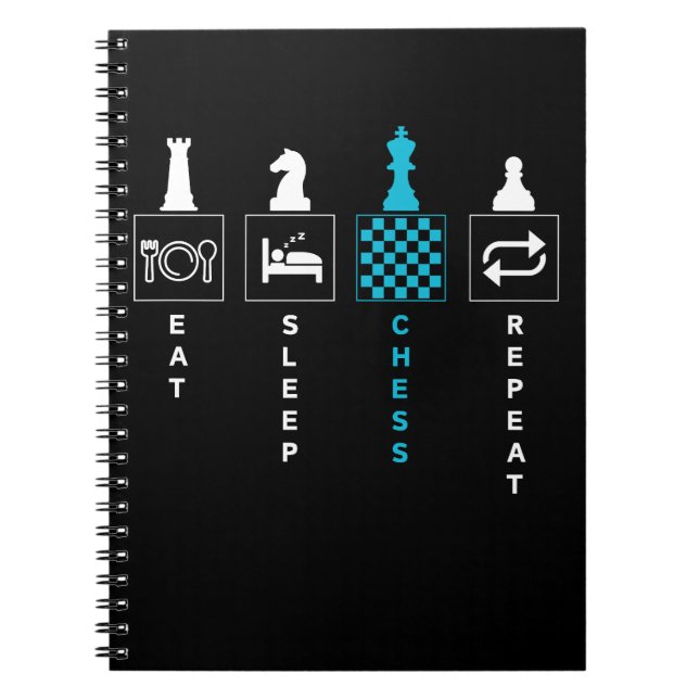 Carnet Manger Dormir Échecs Répéter (Devant)
