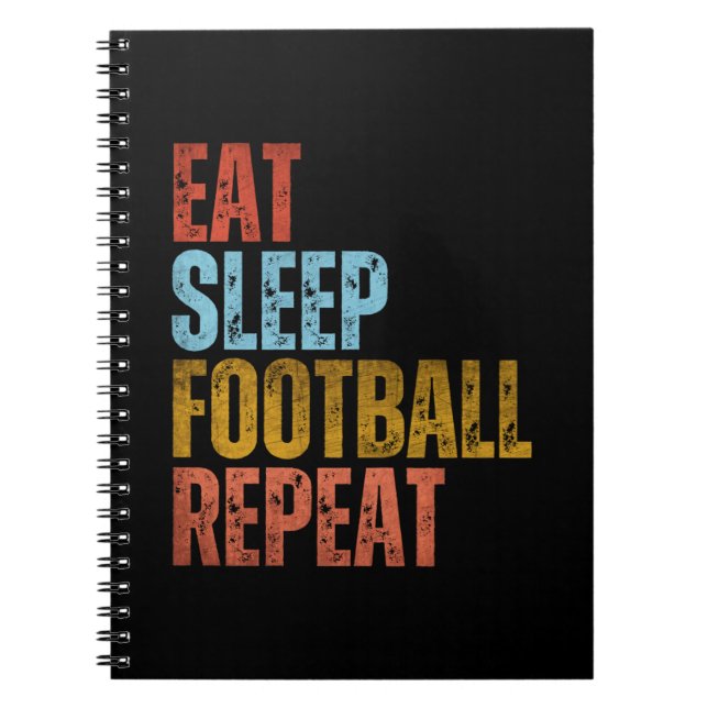 CARNET MANGER DORMIR FOOTBALL RÉPÉTER (Devant)