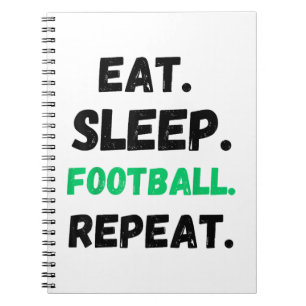 Carnet Manger Dormir Football Répéter Mignon Manger Dormi