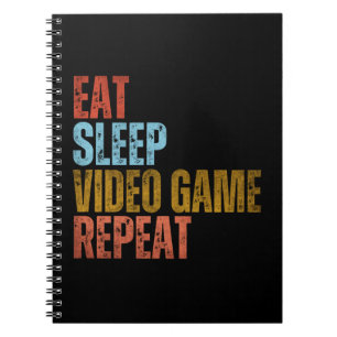 CARNET MANGER DORMIR JEUX VIDÉO RÉPÉTER