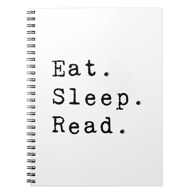 Carnet Manger. Dormir. Lire. (Devant)