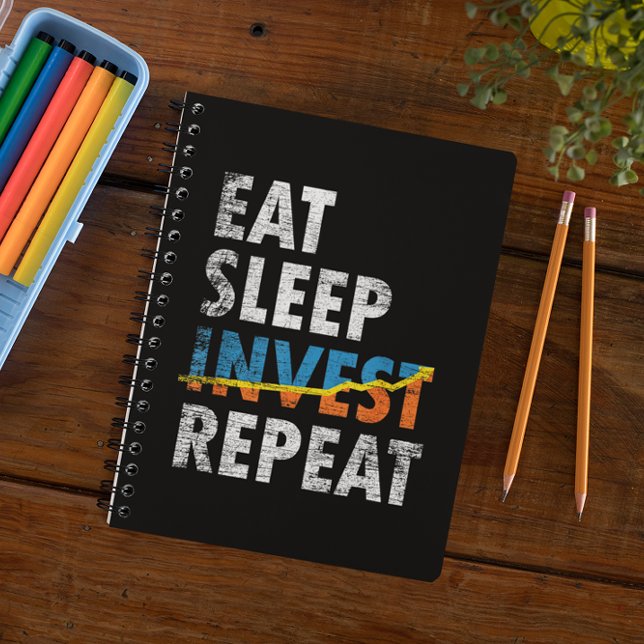CARNET MANGER SLEEP INVEST REPETER STOCK MARCHÉ (EAT SLEEP INVEST REPEAT STOCK MARKET NOTEBOOK)