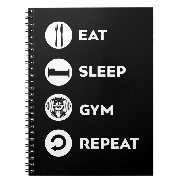 CARNET MANGER SOMMEIL GYM RÉPÉTER (Devant)