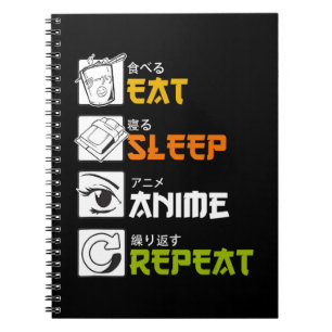 Carnet Mangez Sleep Anime Répétez L'Idée Cadeau Cospla
