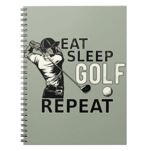 Carnet Mangez Sleep Golf Repeat Funny Don pour golfeurs