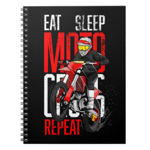Carnet Mangez Sleep Motocross Répétez Funny Don pour Moto