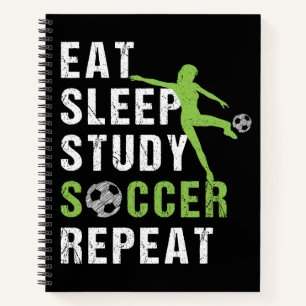 Carnet Mangez Sleep Study Soccer Répéter Girls Soccer Pla