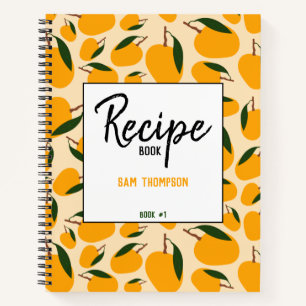 Carnet Mango Summer Fruit Pattern Recipe Blank Cookbook