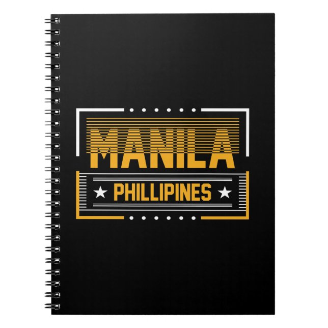 Carnet Manille Philippines Typographie Moderne Conception (Devant)