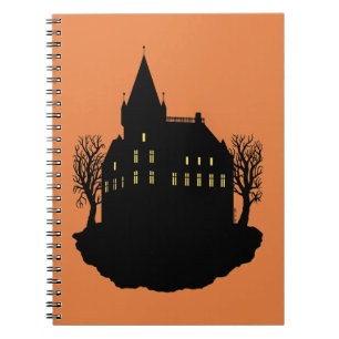 Carnet Manoir sinistre en silhouette