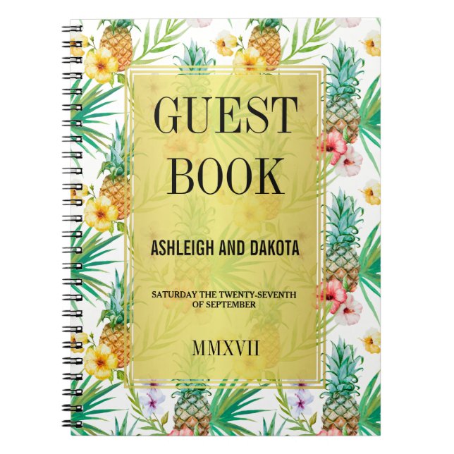 Carnet Manuel d'hôte Mariage de l'ananas et de l'Hibiscus (Devant)