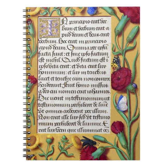 Carnet Manuscrit lumineux médiéval Évangile Saint-Jean (Devant)