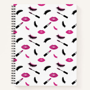Carnet Maquillage avec parties scintillant rose