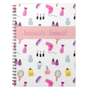Carnet Maquillage, cosmétiques, beauté, motif de