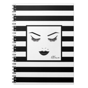 Carnet Maquillage lèvres noires visage sourcils lèvres gl