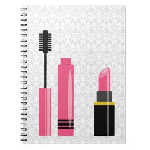 Carnet Maquillage Mignon Rouge à Lèvres Rose Et Mascara