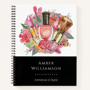 Carnet Maquilleuse Moderne Rose Aquarelle Féminine Chic