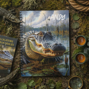 Carnet Marais de crocodile personnalisé pour garçons 