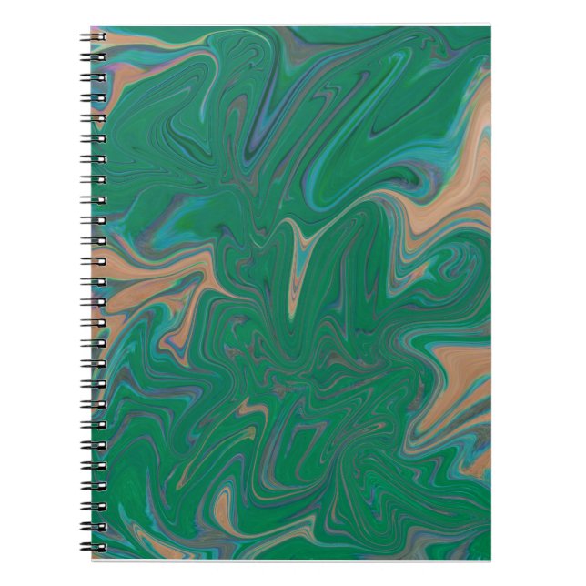 Carnet Marble Forms – Green & Gold Natural Flow (Devant)