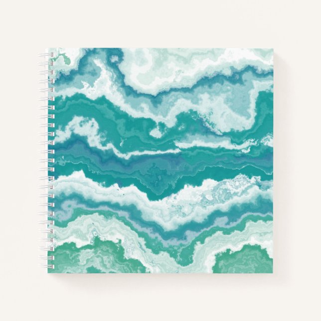 Carnet marbled sea foam : (Devant)