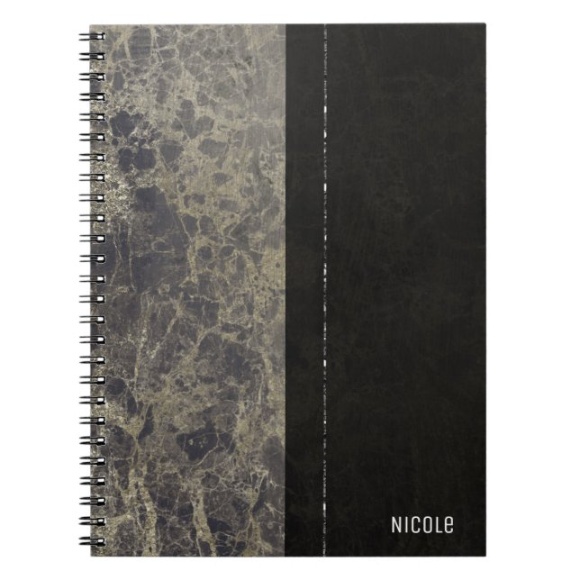 Carnet Marbre de verre Granite Shimmer Style design éléga (Devant)