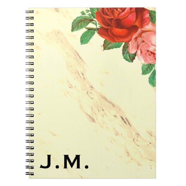 Carnet Marbre et Rose (Devant)