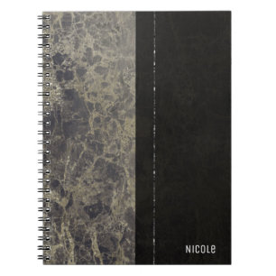 Carnet Marbre Granite Glam Shimmer Style Élégant Designer