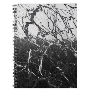 Carnet Marbre noir et blanc Moderne Glamour Tendance