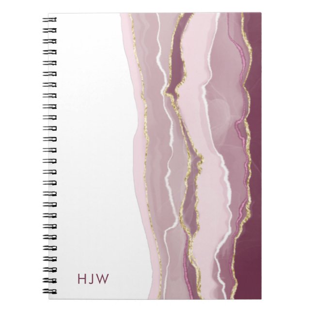 Carnet Marbre rose (Devant)