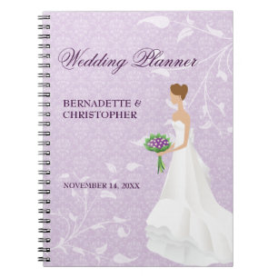 Carnet Marchant le wedding planner de pourpre de bas-côté