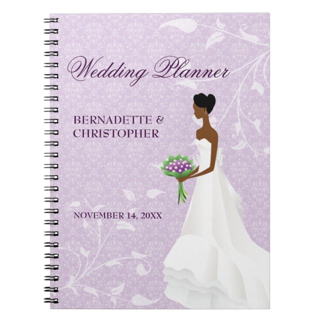 Carnet Marchant le wedding planner de pourpre de bas-côté (Devant)