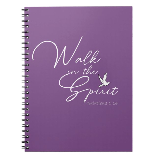 Carnet Marche violette dans l'esprit Bible Verse (Devant)