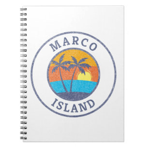 Carnet Marco Island, Florida Faded Classic Style Notebook