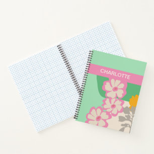 Carnet Marguerites d'été Blocs de couleur Floral Moderne