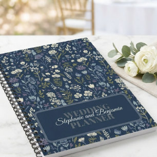 Carnet Mariage Bohème Botanique Bleu Marine