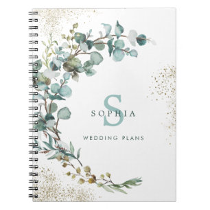 Carnet Mariage botanique de la Parties scintillant d'or E