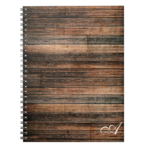 Carnet Mariage campagnard à grange Brown en bois Patiné r