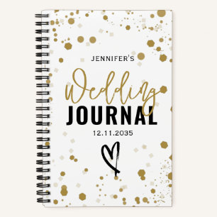 Carnet Mariage Confetti Or Moderne BUJO